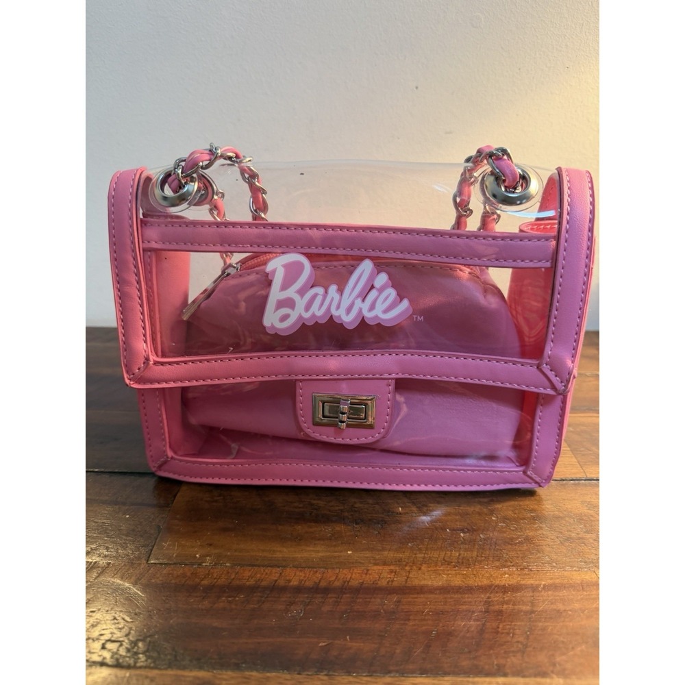 Barbie Clear Plastic Purse Bag Cross Body Shoulder Matching Makeup Bag  Viral
